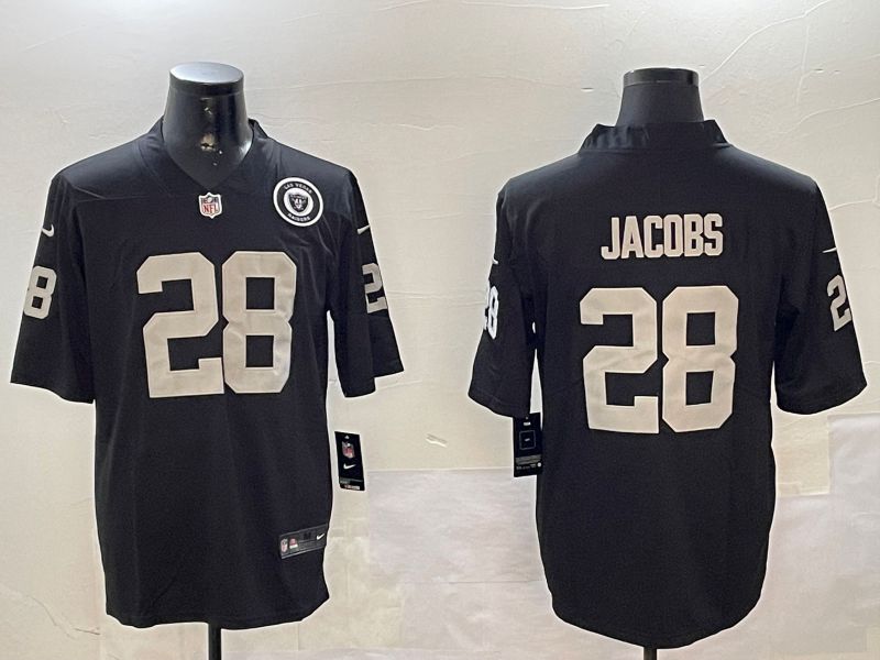 Men Oakland Raiders #28 Jacobs Black 2024 Nike Limited NFL Jersey style 01041->pittsburgh steelers->NFL Jersey